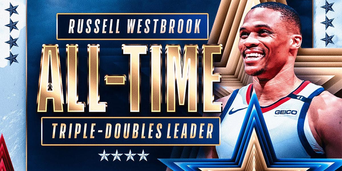 Russell Westbrook triple double leader