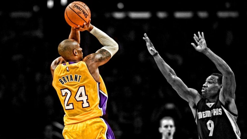 Kobe Bryant shooting over Tony Allen